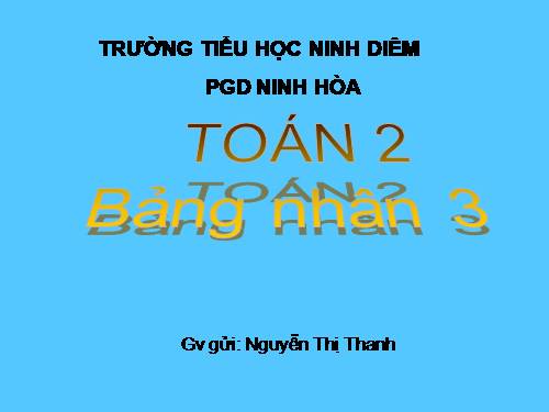 Bảng nhân 3