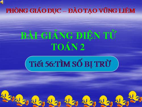 Tìm số bị trừ