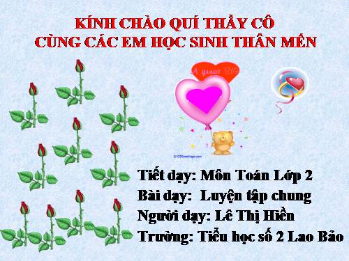 Các Bài giảng khác thuộc Chương trình Toán 2