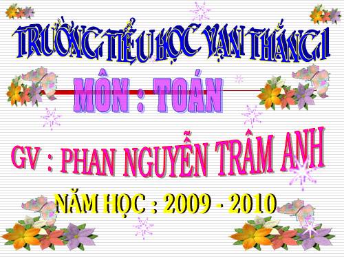 Các Bài giảng khác thuộc Chương trình Toán 2