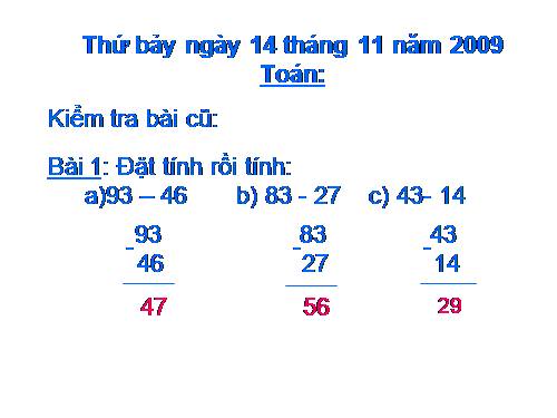 14 trừ đi một số: 14 - 8