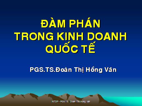 dam phan kinh doanh