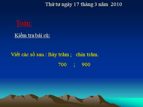 So sánh các số tròn trăm