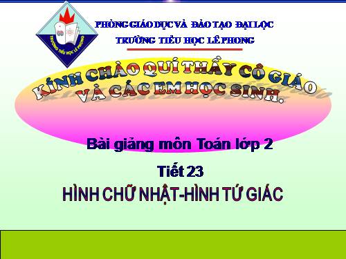 Hình chữ nhật - Hình tứ giác