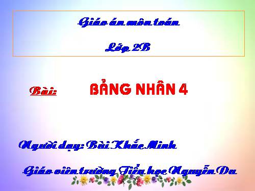 Bảng nhân 4