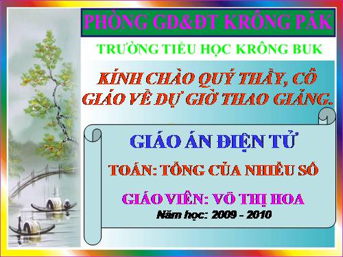 Tổng của nhiều số