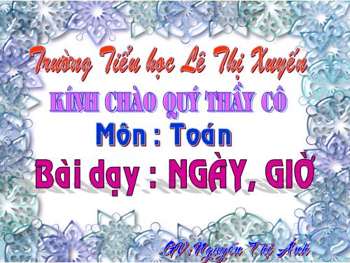 Ngày, giờ