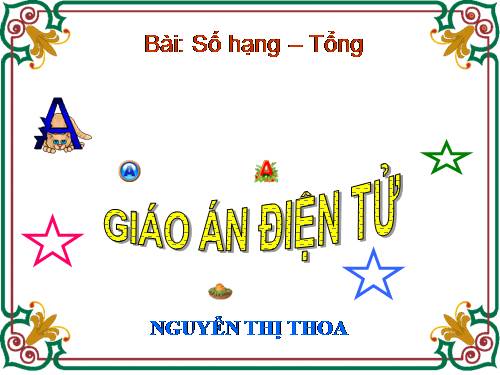 Số hạng - Tổng