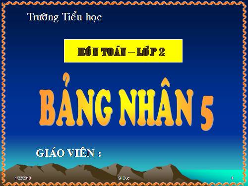 Bảng nhân 5