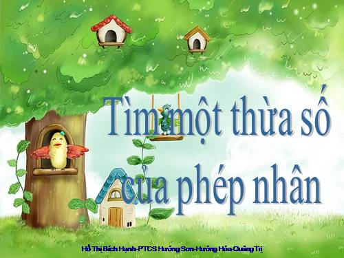 Tìm một thừa số của phép nhân