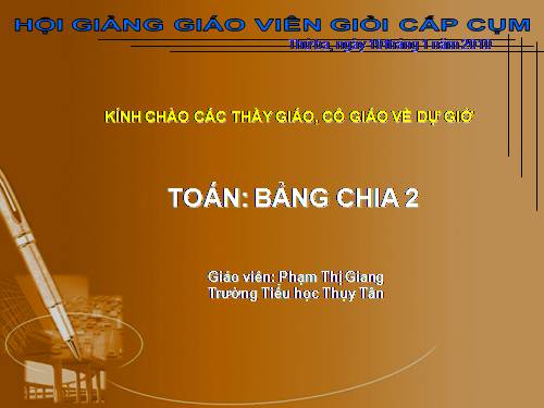 Bảng chia 2