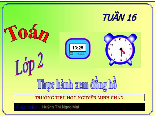 Thực hành xem đồng hồ