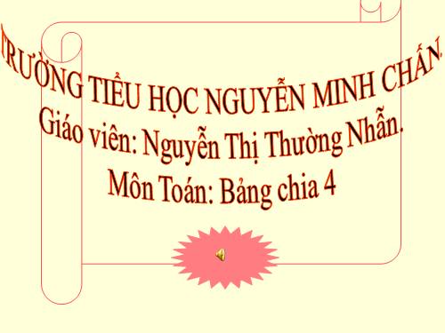 Bảng chia 4