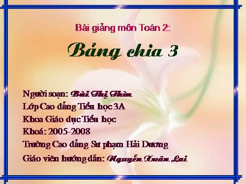 Bảng chia 3