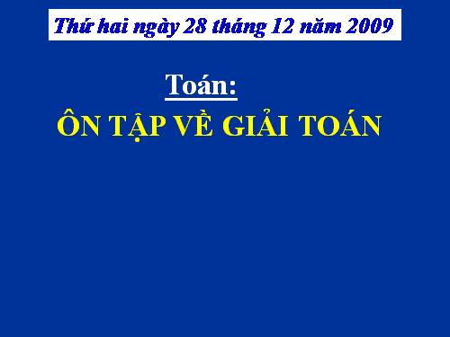 Ôn tập về giải toán