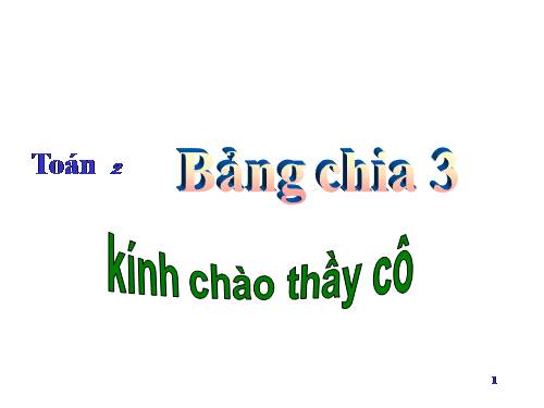 Bảng chia 3