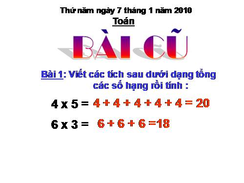 Bảng nhân 2