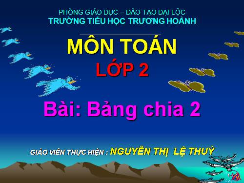 Bảng chia 2