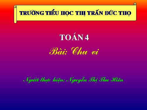 Chu vi hình tam giác - Chu vi hình tứ giác