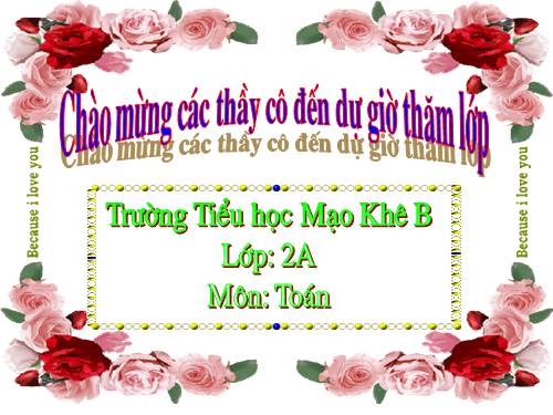 Các Bài giảng khác thuộc Chương trình Toán 2