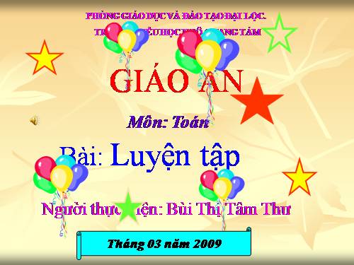 Các Bài giảng khác thuộc Chương trình Toán 2