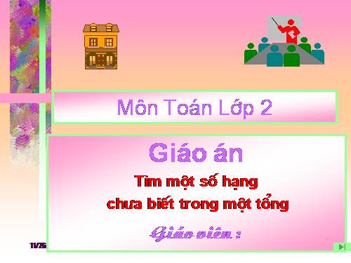 Tìm một số hạng trong một tổng