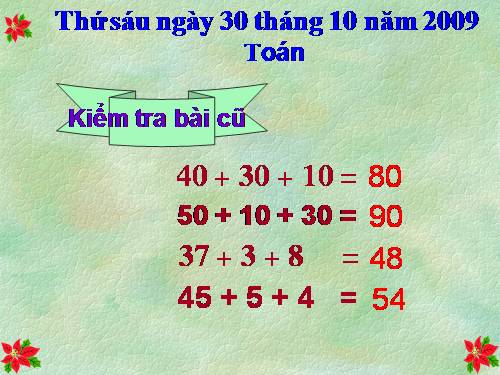 Phép cộng có tổng bằng 100