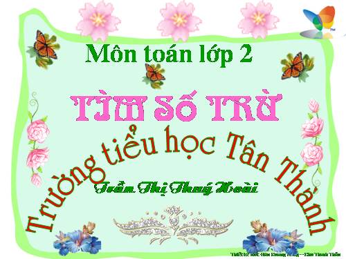 Tìm số trừ