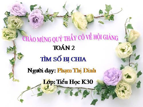 Tìm số bị chia