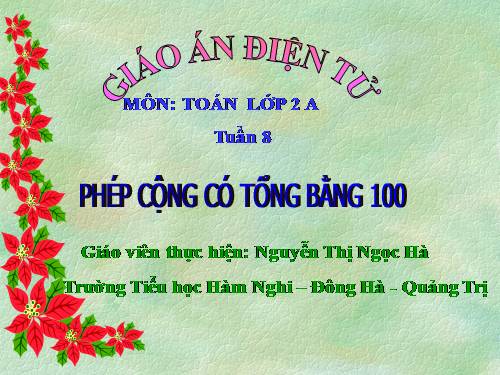 Phép cộng có tổng bằng 100