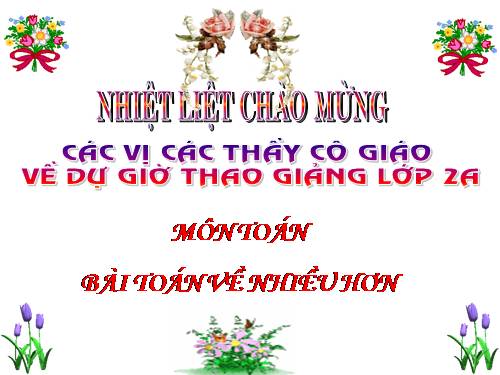 Bài toán về nhiều hơn