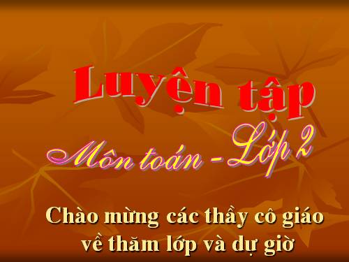 Các Bài giảng khác thuộc Chương trình Toán 2