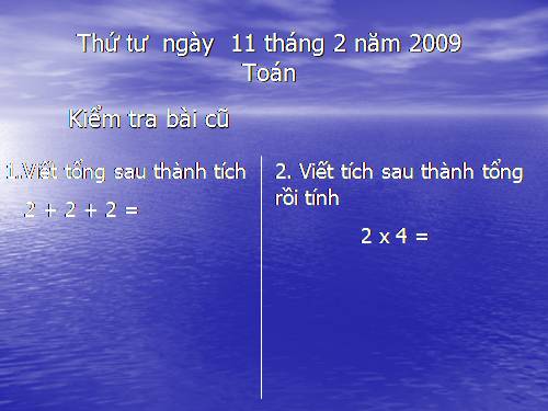 Bảng nhân 2