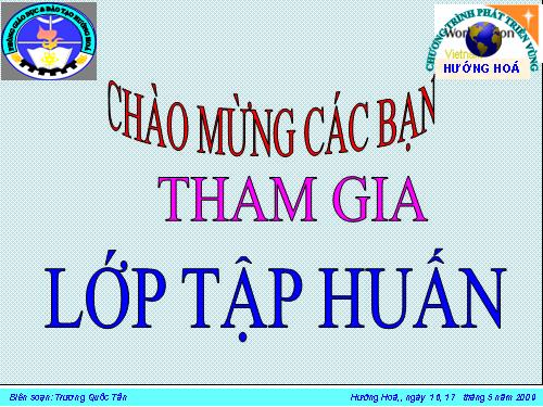 TẬP HUẤN PP DẠY HỌC TOÁN 1,2