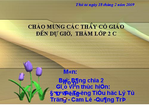 Bảng chia 2