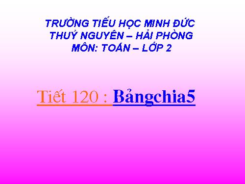 Bảng chia 5