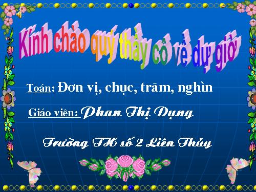 Đơn vị, chục, trăm, nghìn