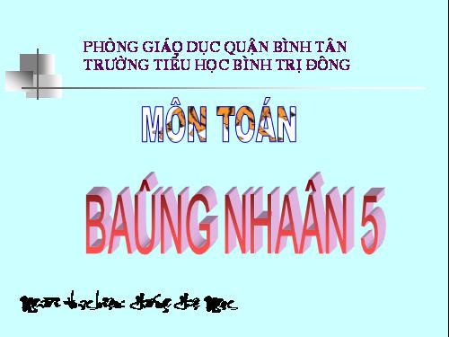 Bảng nhân 5