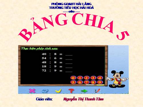 Bảng chia 5