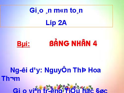 Bảng nhân 4