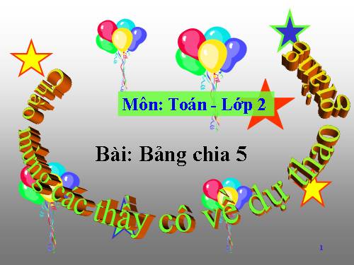 Bảng chia 5