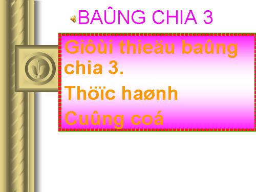 Bảng chia 3