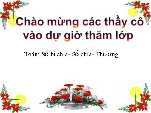 Số bị chia - Số chia - Thương