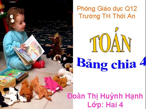 Bảng chia 4