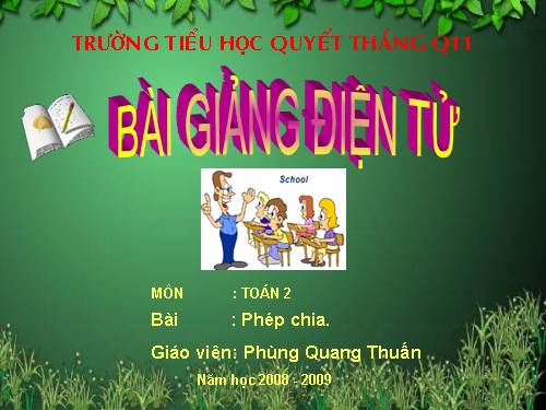 Các Bài giảng khác thuộc Chương trình Toán 2