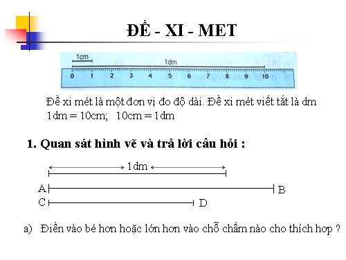 Đề - xi - mét