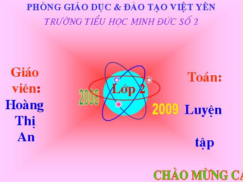 Các Bài giảng khác thuộc Chương trình Toán 2