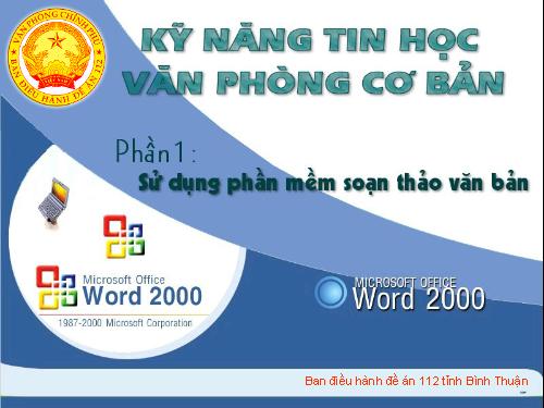 Bài giảng chương trình WORD-Bài 1