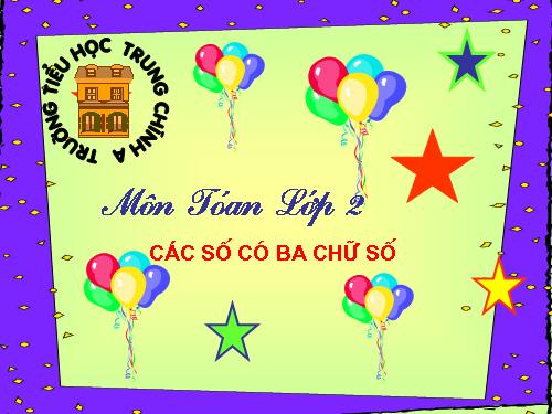 Các số có ba chữ số