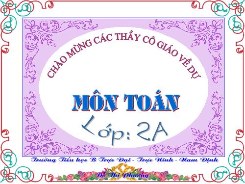 Các Bài giảng khác thuộc Chương trình Toán 2